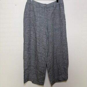 NEW B New‎ York Women 100% Linen Wide Leg  Pants Lagenlook Coastal